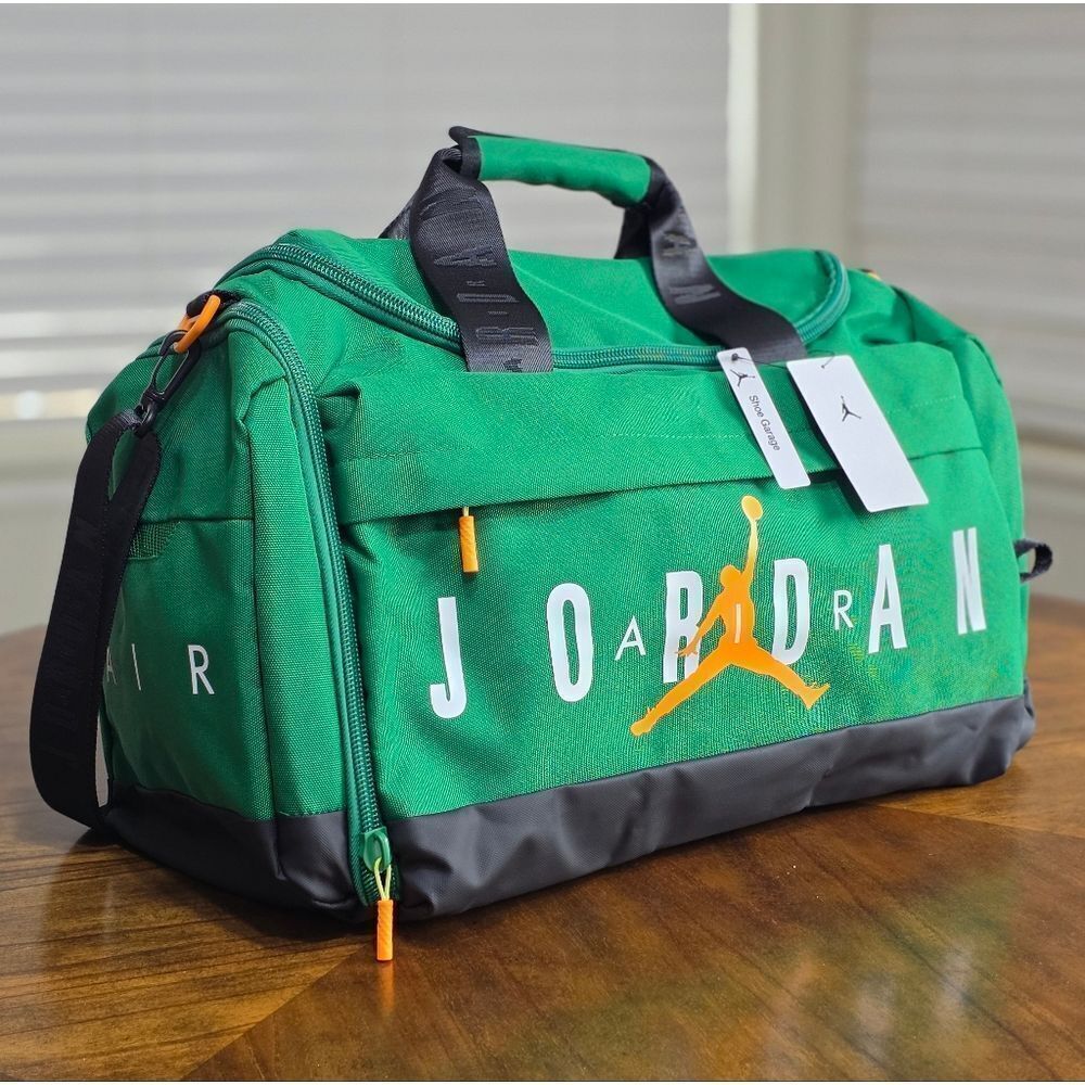 Nike Air Jordan Velocity Duffle Bag Money Gym Bag Travel Green Gold Oregon Ducks